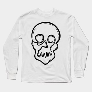 Simple Skull by Skye Rain Art Long Sleeve T-Shirt